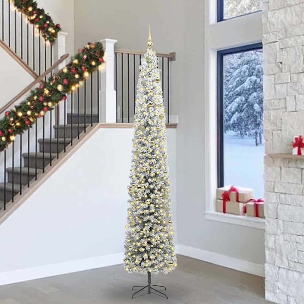 Sapin de Noël artificiel Vert 270 cm PVC et acier et plastique
