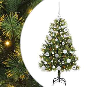 Umělý sklopný vánoční stromeček s kužely Zelená 120 cm - obrázek 2
