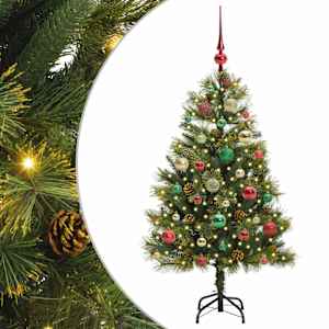 Umělý sklopný vánoční stromeček s kužely Zelená 120 cm - obrázek 2