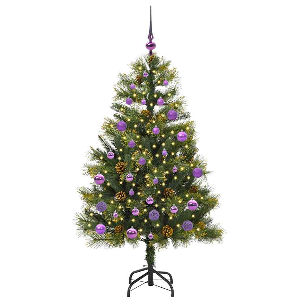 Thumbnail - vidaXL Künstlicher Klapp-Weihnachtsbaum mit Tannenzapfen Grün 150 cm