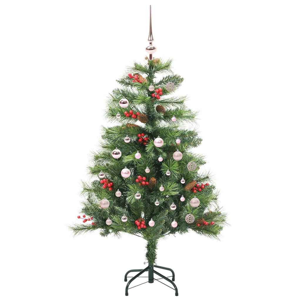 Umestno božično drevo z LED lučmi Zelena 150 cm PVC in kovina - slika 3