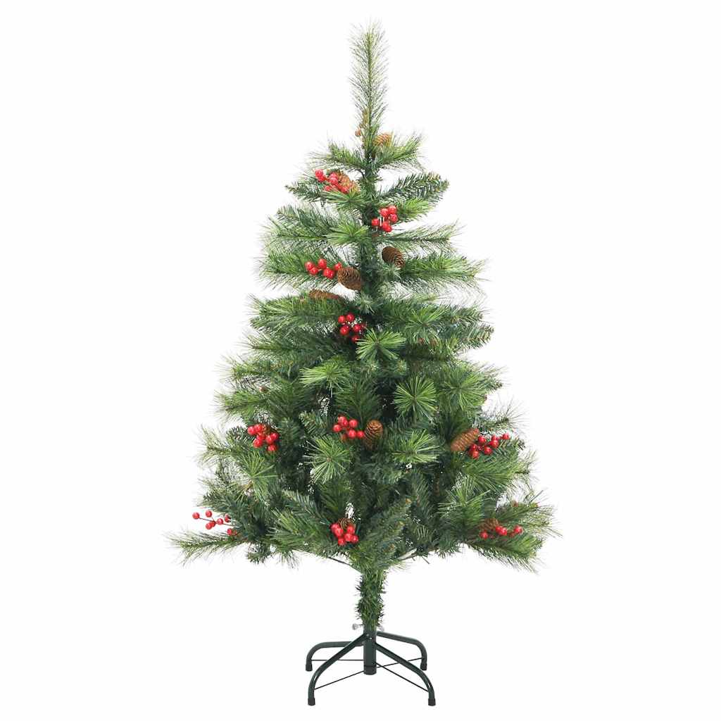 Umestno božično drevo z LED lučmi Zelena 150 cm PVC in kovina - slika 4