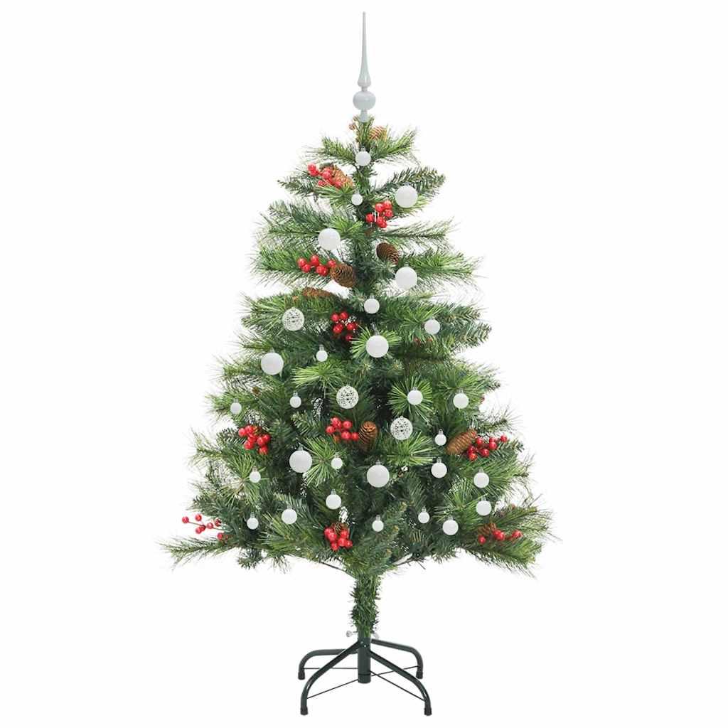Umestno božično drevo z LED lučmi Zelena 150 cm PVC in kovina - slika 4