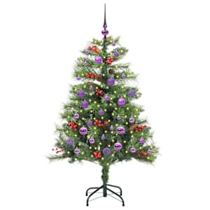 Umělý vánoční stromeček Zelená 150 cm PVC a kov - obrázek 3