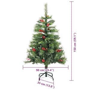 Umělý vánoční stromeček Zelená 150 cm PVC a kov - obrázek 17