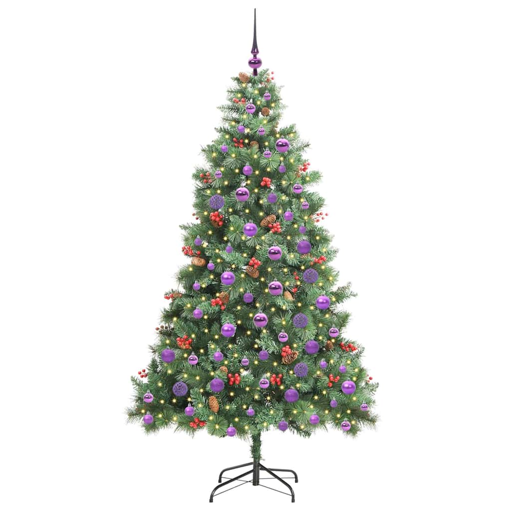 Umestno božično drevo 300 LED Toplo bela PVC in kovina Zelena