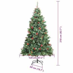 Umělý vánoční stromeček Zelená 210 cm PVC a kov - obrázek 17