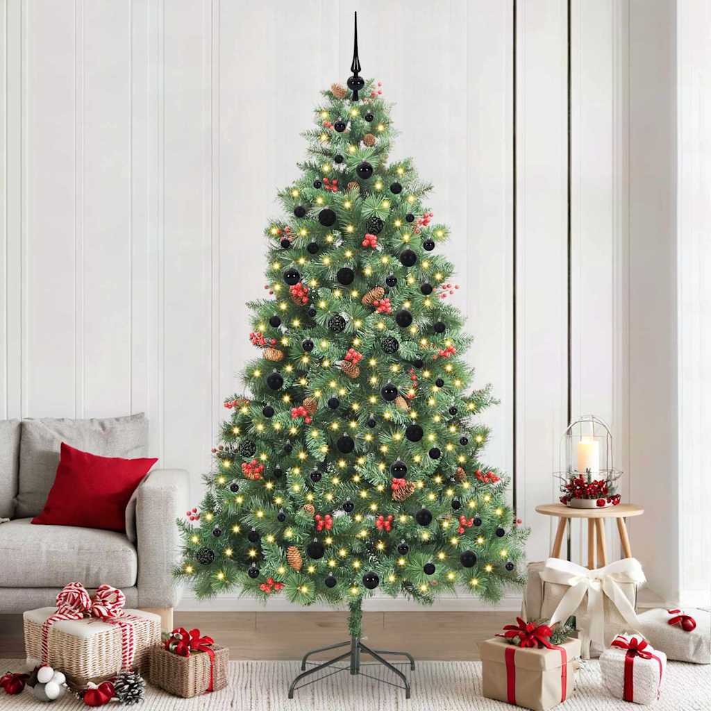 Sapin de Noël artificiel Vert 240 cm PVC et métal