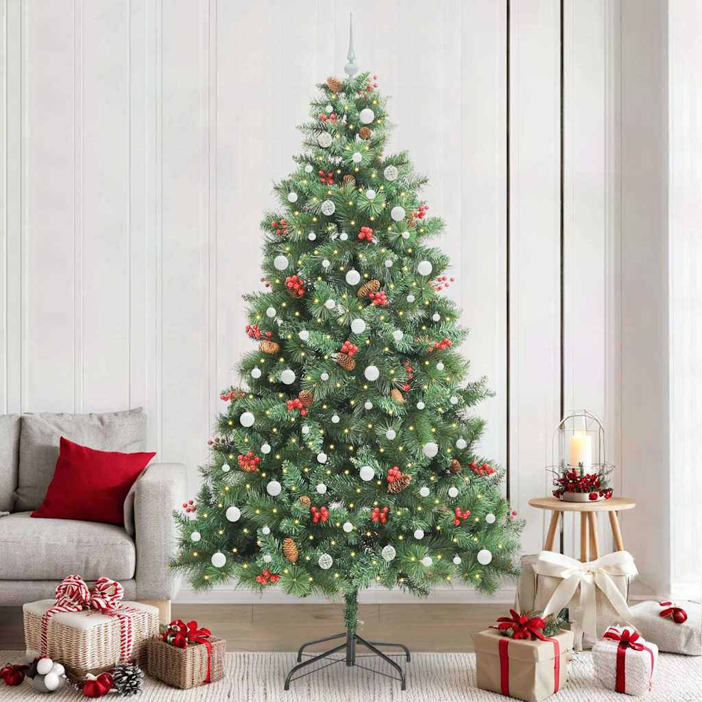 Sapin de Noël artificiel Vert 240 cm PVC et métal