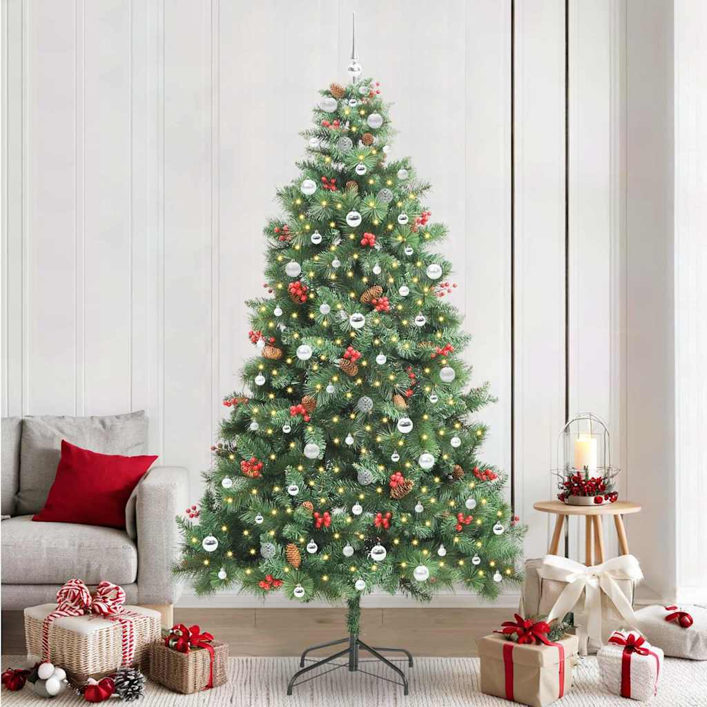 Sapin de Noël artificiel Vert 240 cm PVC et métal