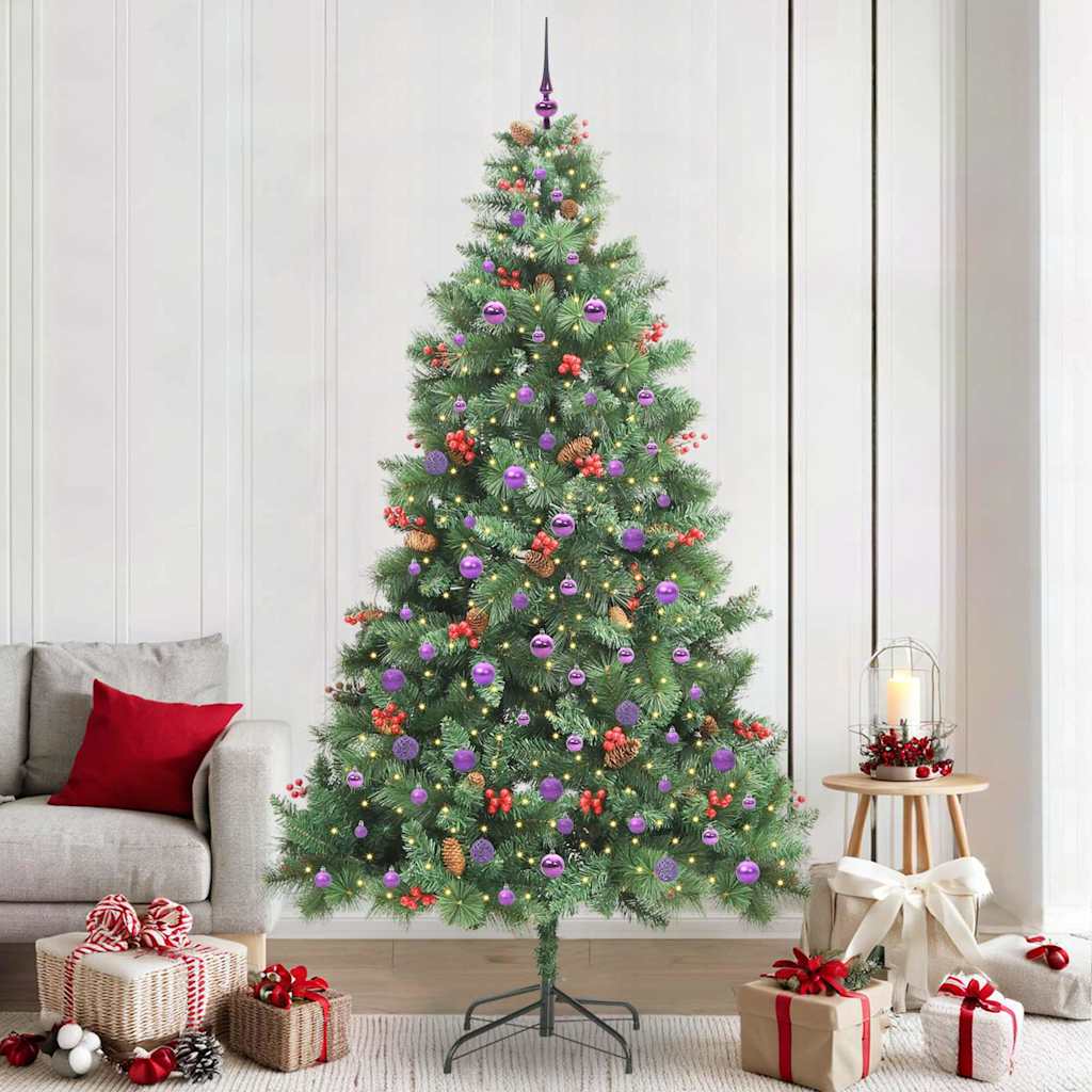 Sapin de Noël artificiel Vert 240 cm PVC et métal