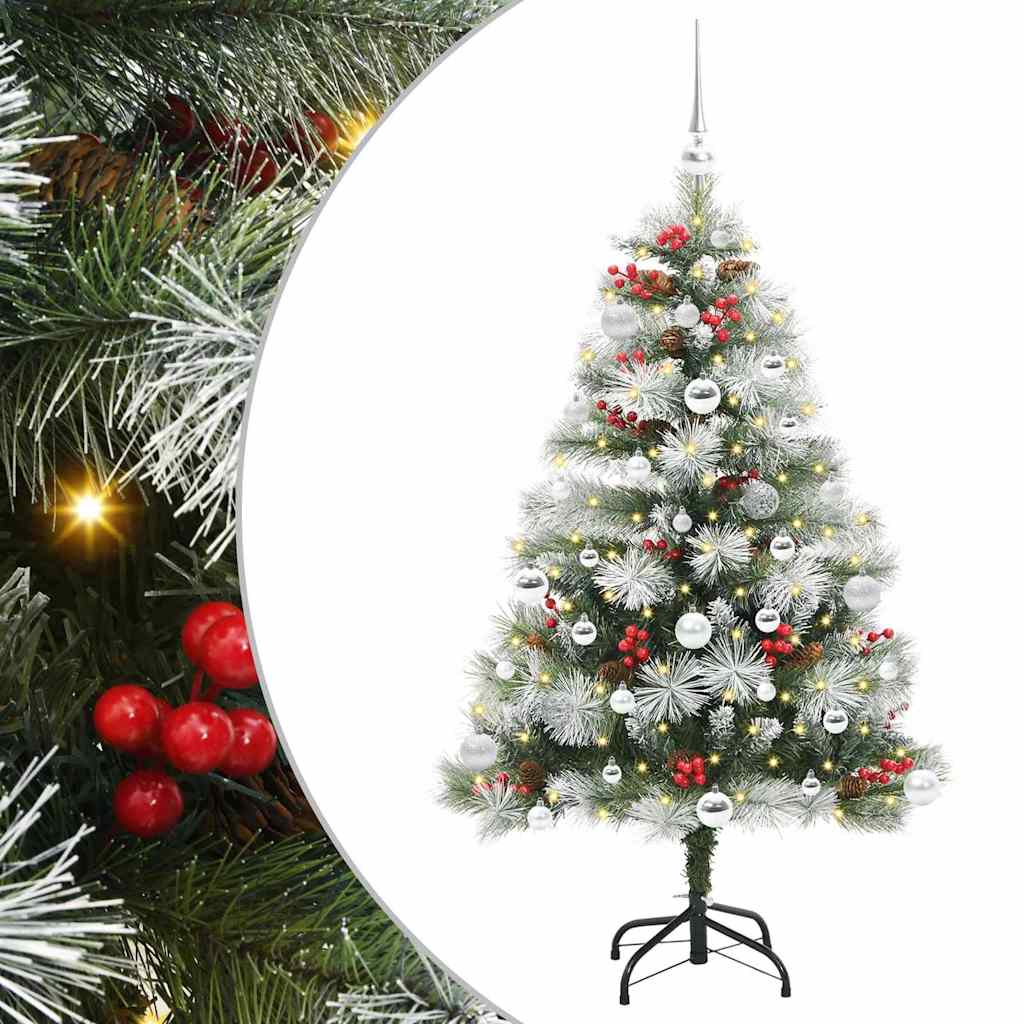 Umestno božično drevo z LED lučmi Zelena in bela 150 cm - slika 2