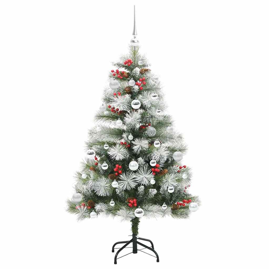 Umestno božično drevo z LED lučmi Zelena in bela 150 cm - slika 4