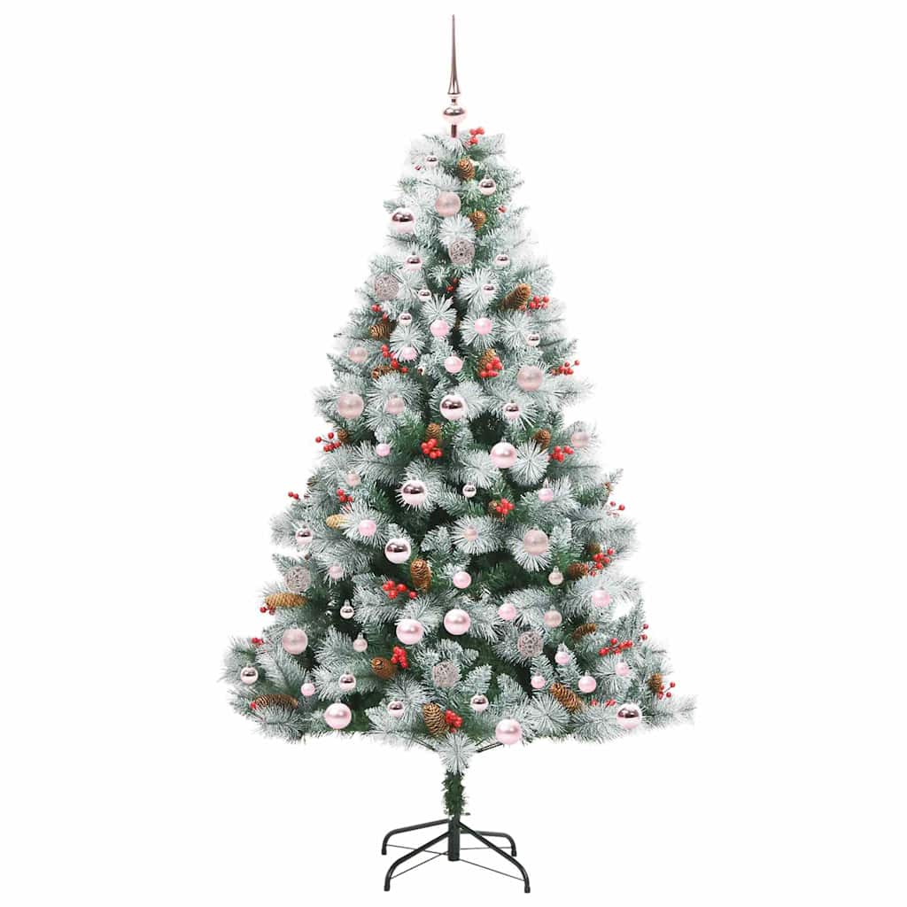 Umestno božično drevo z LED lučmi Zelena in bela 180 cm