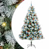 vidaXL Tehisj&otilde;ulupuu Roheline ja valge 240 cm PVC, metall ja plastik