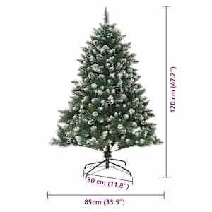 Umělý vánoční stromeček Zelená 120 cm PVC, plast a ocel - obrázek 19