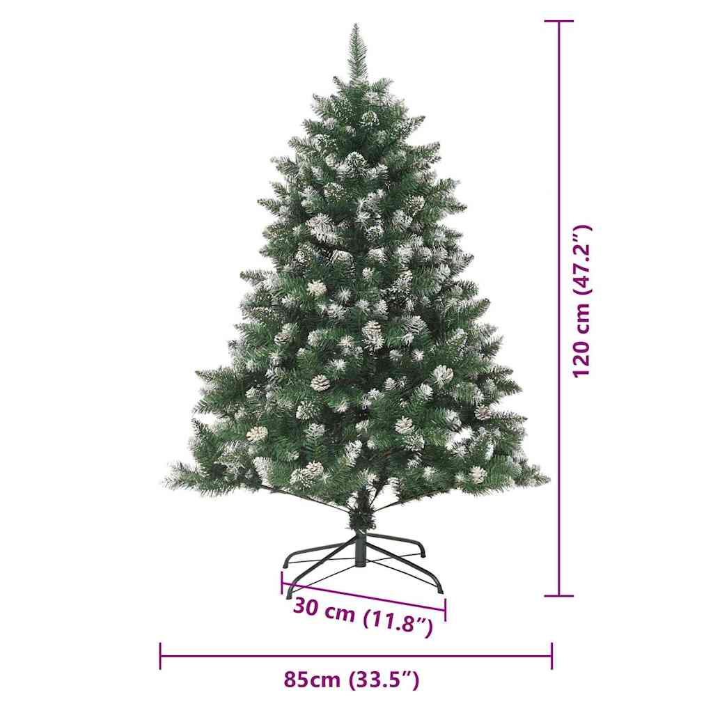 Umělý vánoční stromeček Zelená 120 cm PVC, plast a ocel - obrázek 20