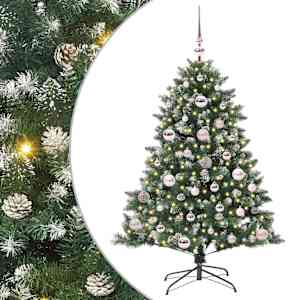 vidaXL Tehisj&otilde;ulupuu Roheline 120 cm PVC, Plastikk ja Teras