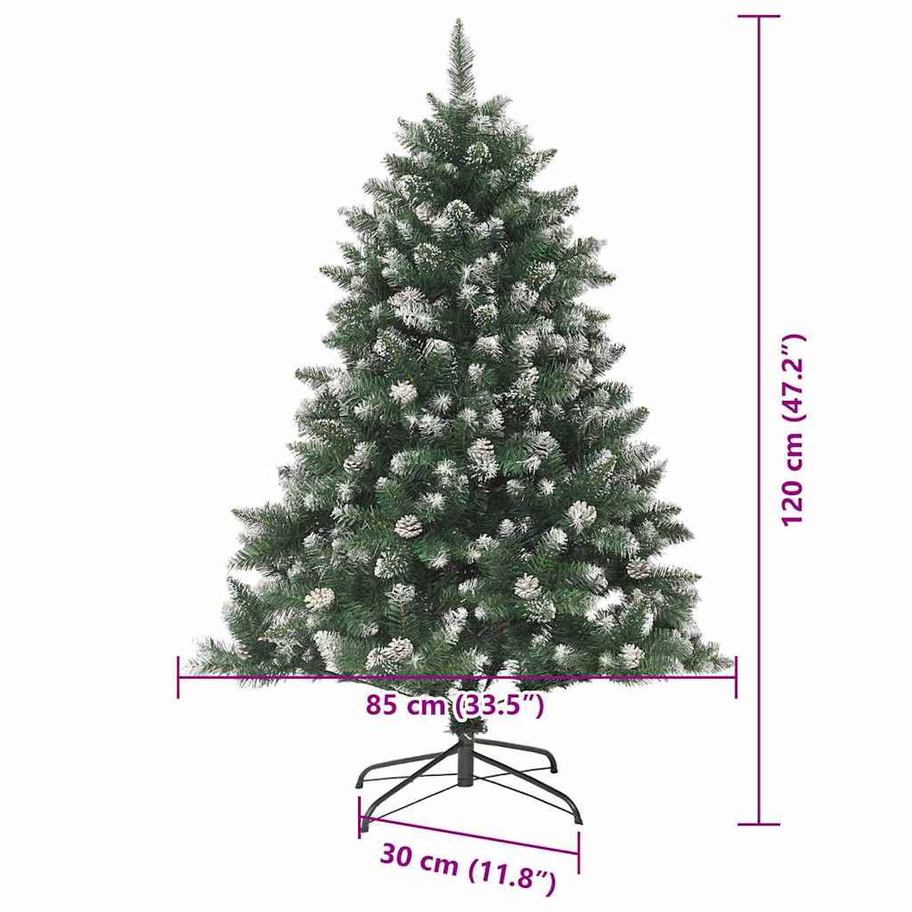 Umělý vánoční stromeček Zelená 120 cm PVC, plast a ocel - obrázek 16