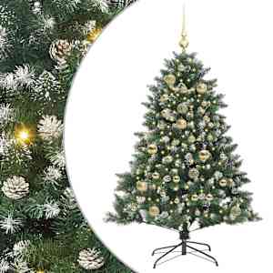 vidaXL Tehisj&otilde;ulupuu Roheline 120 cm PVC, Plastikk ja Teras