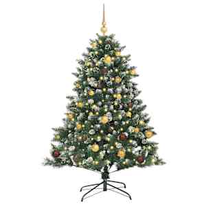 Umělý vánoční stromeček Zelená 150 cm PVC, plast a ocel - obrázek 3