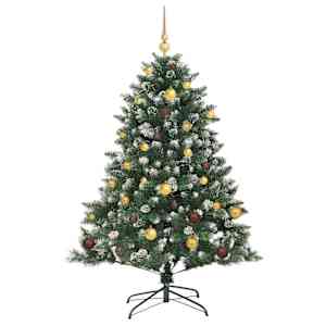 Umělý vánoční stromeček Zelená 150 cm PVC, plast a ocel - obrázek 4