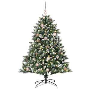 Umělý vánoční stromeček Zelená 150 cm PVC, plast a ocel - obrázek 3