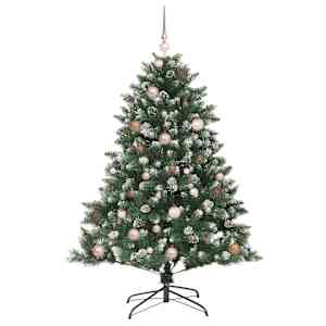 Umělý vánoční stromeček Zelená 150 cm PVC, plast a ocel - obrázek 4