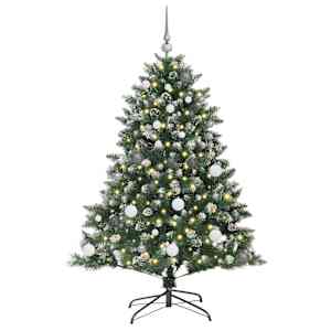 Umělý vánoční stromeček Zelená 150 cm PVC, plast a ocel - obrázek 3