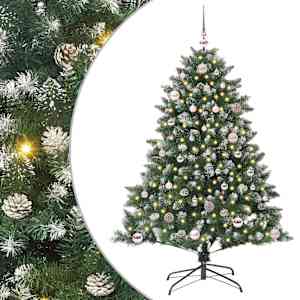 Umestno božično drevo Zelena 150 cm PVC, plastika in jeklo