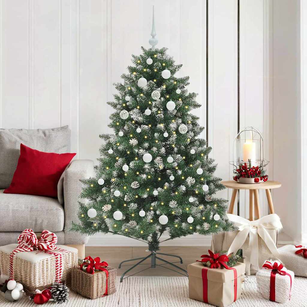 Sapin de Noël artificiel avec 150 LED Vert 105 x 105 x 150 cm