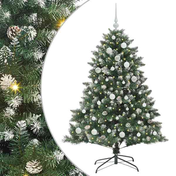 vidaXL Tehisj&otilde;ulupuu Roheline 150 cm PVC, Plastikk ja Teras