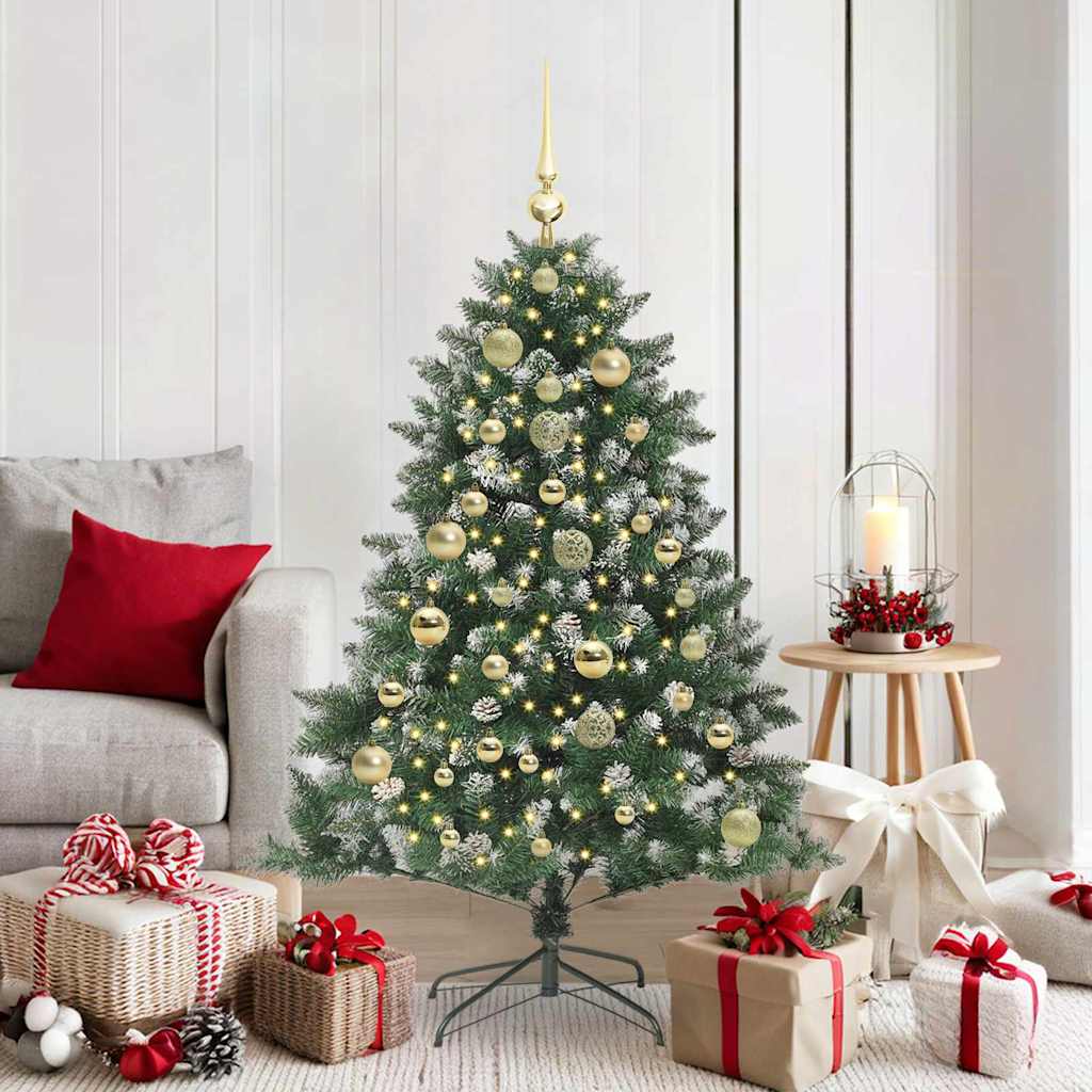 Sapin de Noël artificiel avec 150 LED Vert 105 x 105 x 150 cm