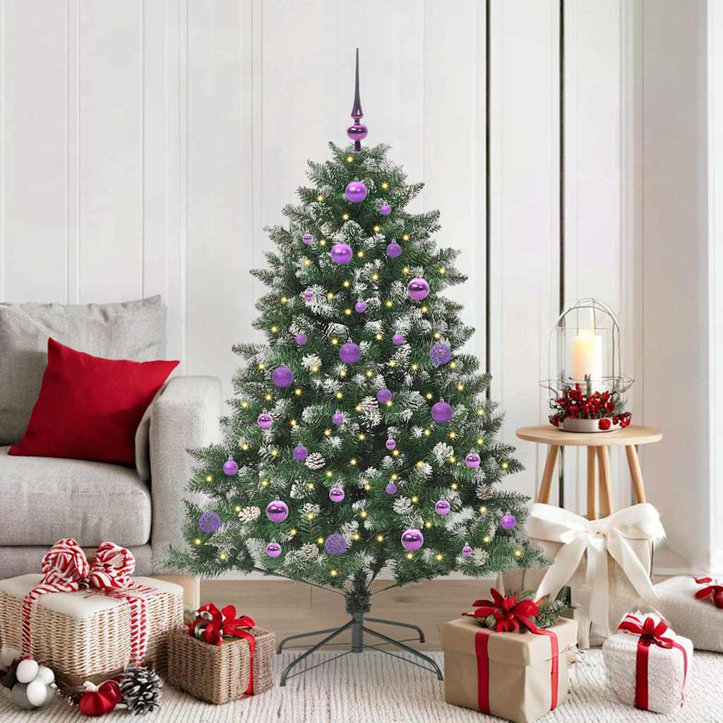 Sapin de Noël artificiel avec 150 LED Vert 105 x 105 x 150 cm