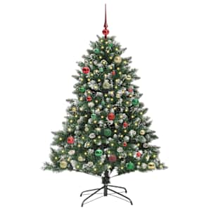 Umělý vánoční stromeček Zelená 150 cm PVC, plast a ocel - obrázek 3