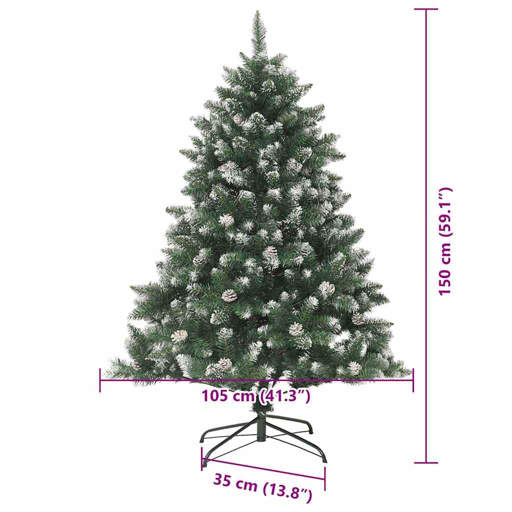 Umělý vánoční stromeček Zelená 150 cm PVC, plast a ocel - obrázek 20