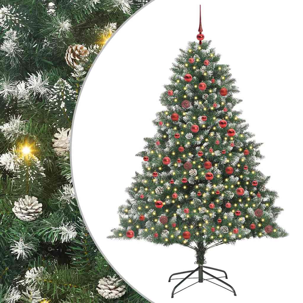 Sapin de Noël artificiel avec 300 LED Vert 126 x 126 x 180 cm