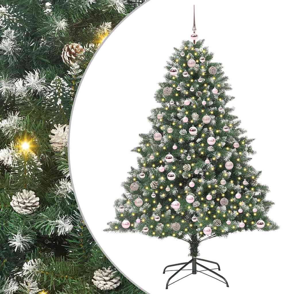 Sapin de Noël artificiel avec 300 LED Vert 126 x 126 x 180 cm