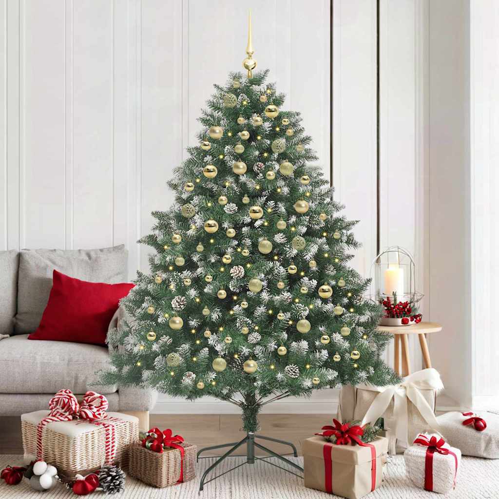 Sapin de Noël artificiel avec 300 LED Vert 126 x 126 x 180 cm
