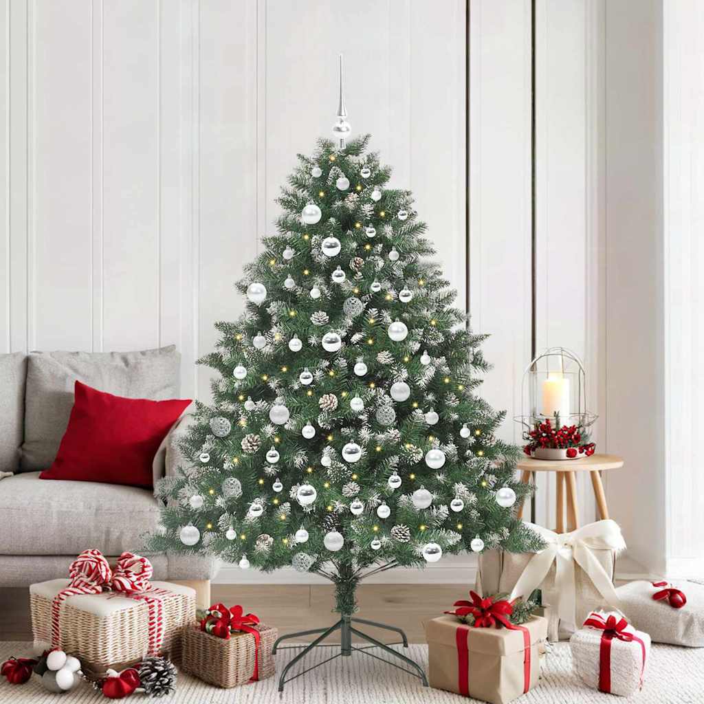 Sapin de Noël artificiel avec 300 LED Vert 126 x 126 x 180 cm