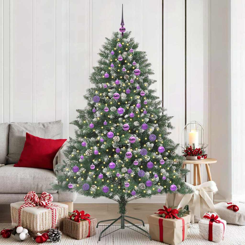 Sapin de Noël artificiel avec 300 LED Vert 126 x 126 x 180 cm