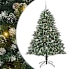 vidaXL Tehisj&otilde;ulupuu Roheline 210 cm PVC, Plastikk ja Teras