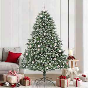 Umestno božično drevo Zelena 210 cm PVC, plastika in jeklo