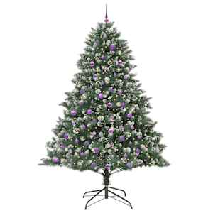 Umělý vánoční stromeček Zelená 240 cm PVC, plast a ocel - obrázek 3