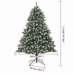 Umělý vánoční stromeček Zelená 240 cm PVC, plast a ocel - obrázek 16