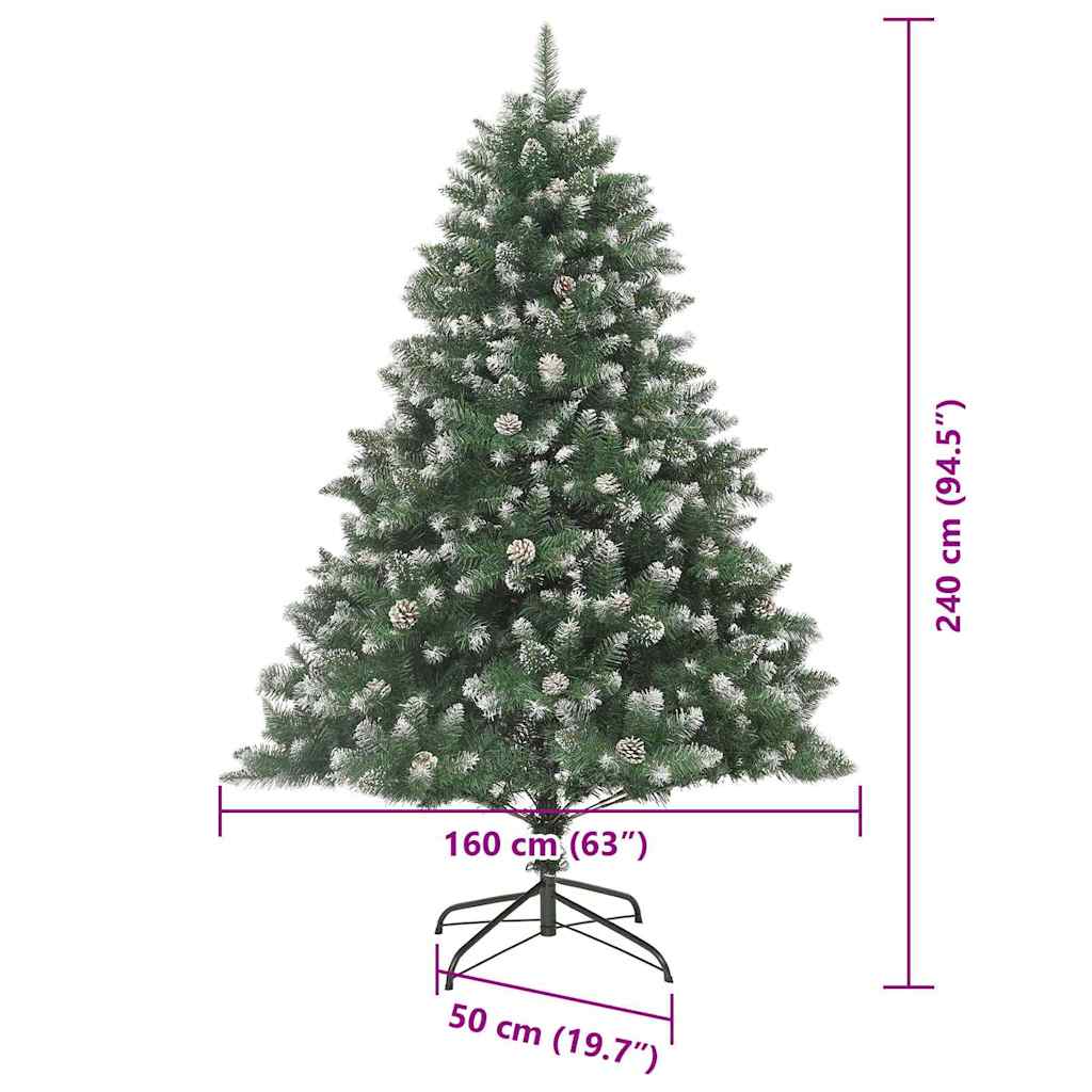 Umělý vánoční stromeček Zelená 240 cm PVC, plast a ocel - obrázek 15