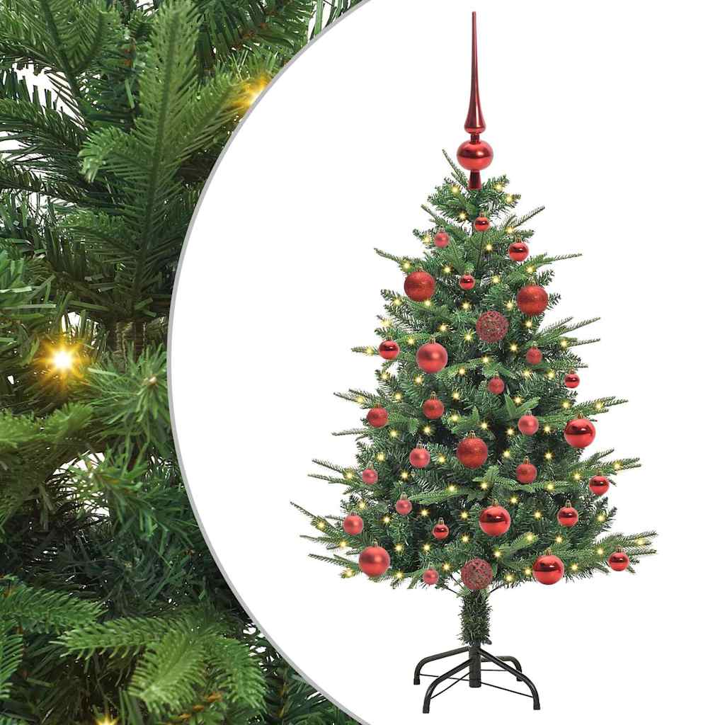 Sapin de Noël artificiel pré-éclairé avec set de boules Vert – Image 2