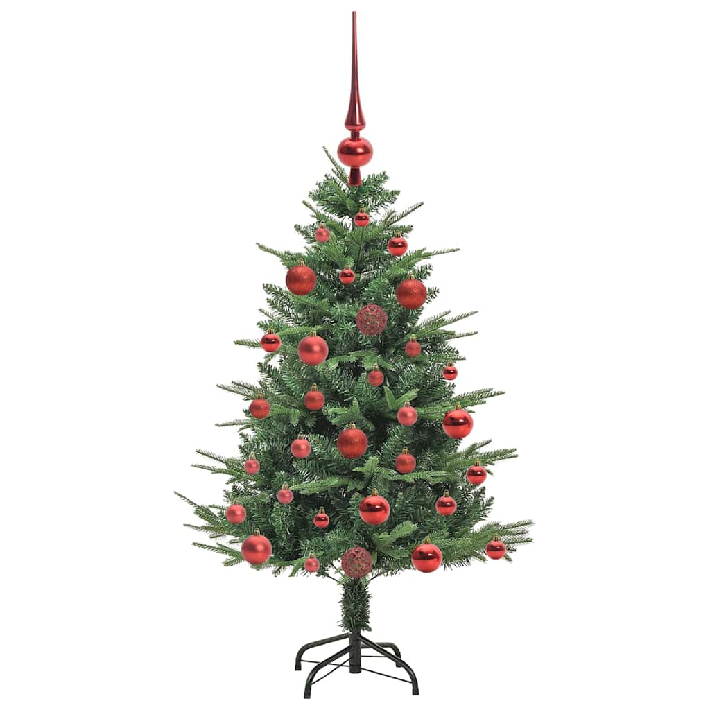 Sapin de Noël artificiel pré-éclairé avec set de boules Vert – Image 4