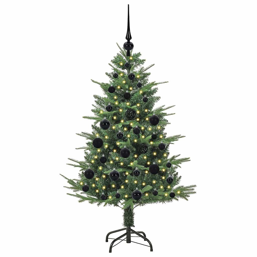 Sapin de Noël artificiel pré-éclairé avec set de boules Vert – Image 3
