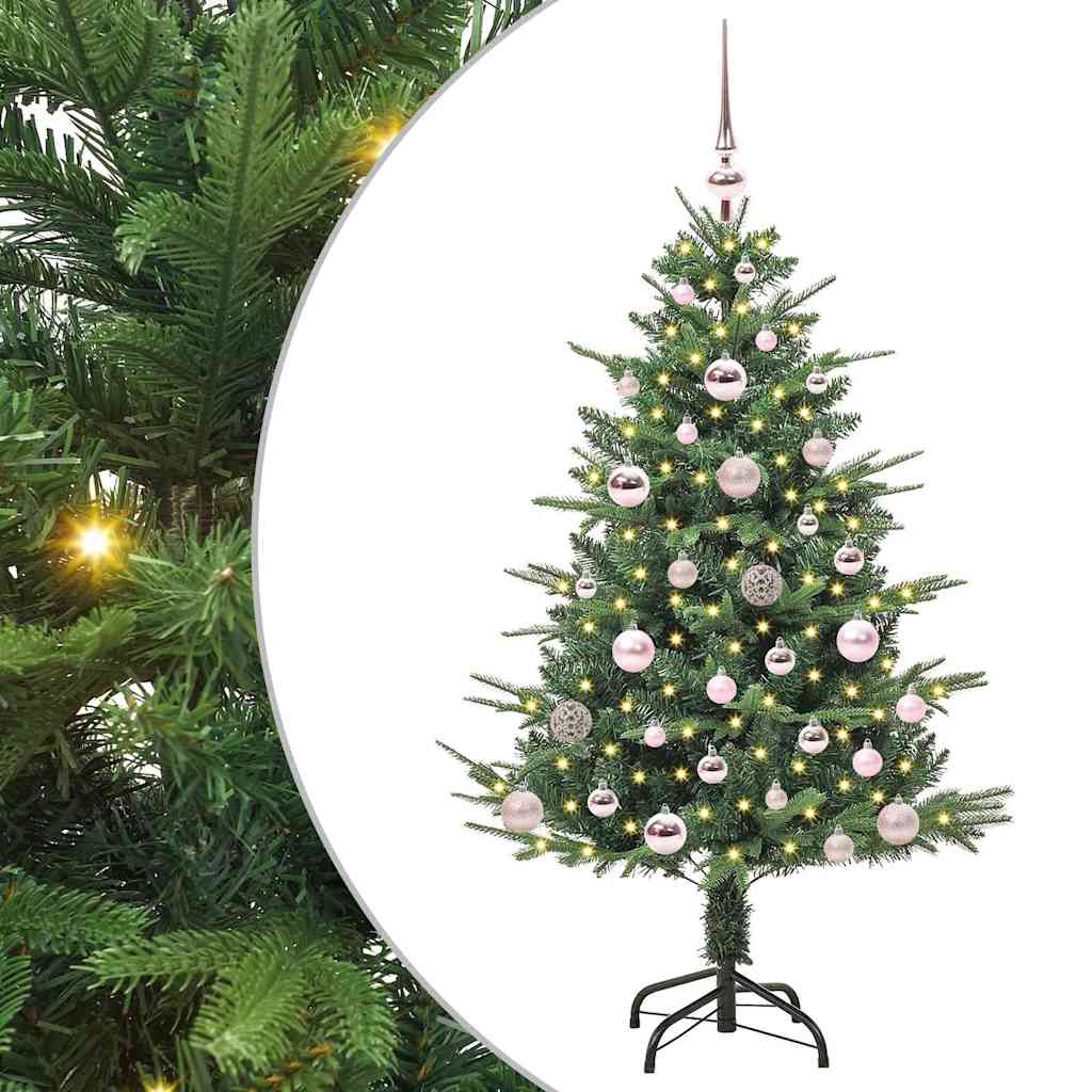 Sapin de Noël artificiel pré-éclairé avec set de boules Vert – Image 2